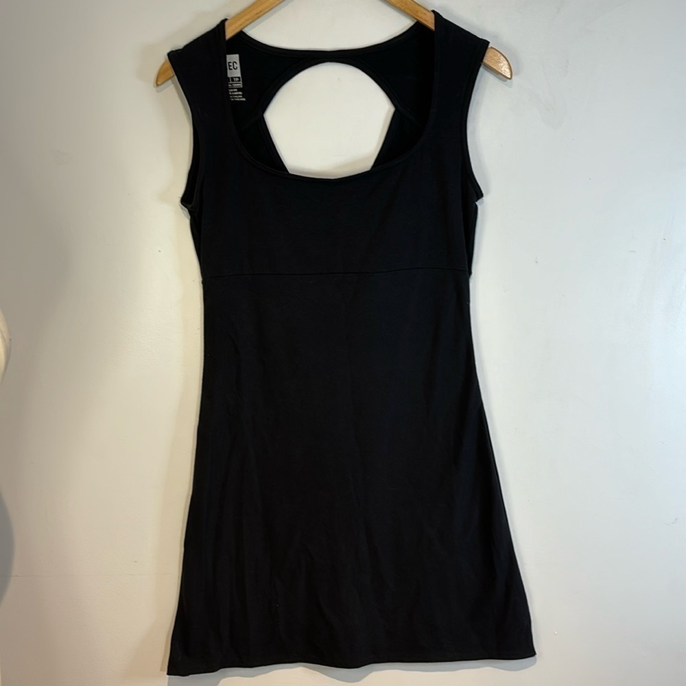 MEC mountain equipment co-op stretch black A-line dress size XS